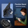 thumbnail image 6 of SaniMore Case for Samsung Galaxy Tab A8 10.5" 2022 SM-X200/X205, Shockproof Shoulder Strap 360° Rotating Handle Bracket Pencil Holder Tri-layer Hybird Anti-drop Kids Shell, Black, 6 of 8