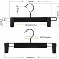 thumbnail image 3 of Paquete de 10 perchas para pantalones, soportes para faldas que ahorran espacio con Ganchos giratorios de 360°, clips ajustables, pantalones, abrigos, ropa, jeans, negro, 3 of 5