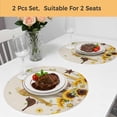 thumbnail image 5 of Pig Sunflower Western Round 13 Inch Placemats Set of 2, Rustic Daisy Linen Texture HeatResistant Non Slip Place Mats for Dining Table, Wipeable Braided Kitchen Table Mats for Housewarming, 5 of 9