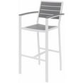 thumbnail image 2 of Home Square 2 Piece Aluminum Patio Bar Stool Set in Gray and White, 2 of 2
