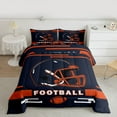 thumbnail image 2 of Manfei Football Game Lovers Queen Comforter Set,Rugby Sport Bedding Sets,Orange Deepblue Bedding Comforter Set For Boys Teens,Ultra Soft Home Decor Reversible,3-Piece, 2 of 8