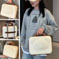 thumbnail image 2 of Adorable Mini Bear Shaped Suitcase - White, 14-Inch, Lightweight & Compact, Perfect for Travel & Gifts - Store Makeup & Accessories, 2 of 7