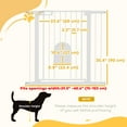 thumbnail image 3 of PawHut 30"-41" Extra Wide Pet Gate Barrier with Small Door, 35"H, White, 3 of 10