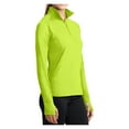 thumbnail image 4 of Womens Sport Wick Stretch 1/2 Zip Polyester/Spandex Pullover Charge Green L, 4 of 6