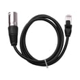 thumbnail image 1 of Labymos RJ45 Male Network Connector to 3-Pin Mini XLR Male Extension DMX512 Cable Stage Studio Cables Wires Silver 1m, 1 of 6