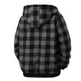 thumbnail image 5 of Wutalume Mens Full Zip Lined Plaid Flannel Jacket with Warm Fleece Interior, Winter Coat for Outdoor Work and Casual Lightweight Fall Clothes,Dark Gray L, 5 of 7