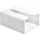 thumbnail image 1 of Caja de pañuelos resistente al agua y al óxido, dispensador de pañuelos de plástico PP para montar en la pared con adhesivo que no deja marcas para cocina, baño, oficina (blanco), 1 of 5