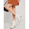 thumbnail image 4 of Almond Toe Side Zip Chunky Heel Ankle Boots, 4 of 4