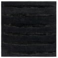 thumbnail image 2 of Safavieh Hi-Lo Tucker Striped Shag Area Rug, Charcoal, 6'7" x 6'7" Square, 2 of 11