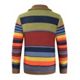thumbnail image 3 of Suéter de solapa de color a juego para hombre de invierno, abrigo de moda, suéter casual delgado para hombre, 3 of 4