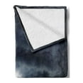 thumbnail image 2 of Nature Soft Flannel Fleece Throw Blanket, Dark Stormy Sky over Mountains Like Fictional Powerful Nature Image, Cozy Plush for Indoor and Outdoor Use, 70" x 90", Blue, by Ambesonne, 2 of 5