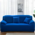 thumbnail image 1 of Nvzi Funda de sofá para sala de estar, funda protectora elástica para muebles de 1 plaza,funda protectora con todo incluido, fundas para sillas para sala de estar (azul), 1 of 4