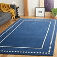 thumbnail image 2 of SAFAVIEH Bella Danita Bordered Wool Area Rug, Navy Blue/Ivory, 6' x 9', 2 of 12