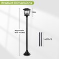 thumbnail image 6 of 2PCS Solar Post Light Outdoor Vintage Solar Lamp Post Light Aluminum Casting for Lawn Yard Pathway Garden Gates, 6 of 11