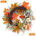 thumbnail image 2 of JoanKaren 20" Fall Wreath for Front Door,Eucalyptus Berries Pumpkins Autumn Wreaths,Home Outdoor Holiday Halloween Thanksgiving Decorations, 2 of 8