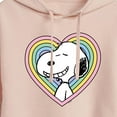 thumbnail image 3 of Peanuts - Snoopy Heart - Juniors Cropped Pullover Hoodie, 3 of 6