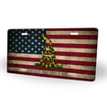 thumbnail image 2 of Yehwow Don't Tread On Me Patriotic Flags Metal Car Plate Aluminum License Plate, 2 of 6