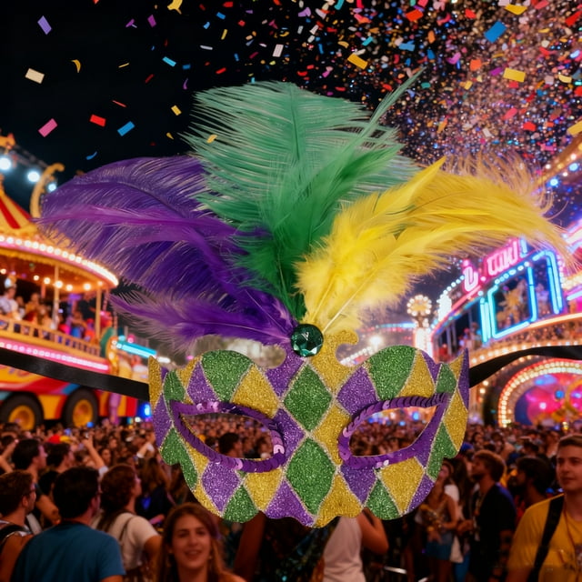 Máscara de color para fiesta de carnaval de moda para mujer Máscara facial completa Cara de mujer