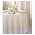 thumbnail image 2 of YOSITiuu 90" Round Embroidered Organza Sheer Table Overlays Toppers Organza Tablecloths Table Covers Linens for Wedding Party Banquet Events - Champagne, 2 of 2