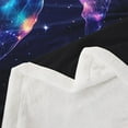 thumbnail image 3 of Whale Throw Blanket,Glitter Starry Sky Galaxy Bed Blanket ,Undersea World Ocean Animal Marine Life Fleece Blanket,Blue Black Fuzzy Blanket,40 x 50 Inches, 3 of 6