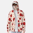thumbnail image 3 of Pofeuu Red Ladybug Print Sun Protection Outdoor Lightweight Full Zip UV Cooling Hoodie Long Sleeve Summer Clothing for Outdoor Hiking-3X-Large, 3 of 5
