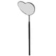 thumbnail image 3 of Espejo de pestañas en forma de corazón espejo de pestañas de maquillaje portátil profesional de acero inoxidable para extensión de pestañas, diseño de moleteado, espejo, 3 of 7