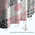 thumbnail image 6 of Pioneer Flower Floral Print Pattern Shower Curtain 36"x72", Bathroom Decorative Shower Curtain Set with 12 Hooks, Waterproof Washable, 6 of 6