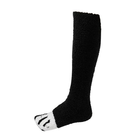 Winter Coral Velvet Girls Christmas Lingerie Stockings Stocking Knee High Socks Large Fishnet Cat Stripe Pattern Purge for Women Garter Pantyhose Thick Stockings for Women Winter birthday