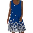 thumbnail image 2 of SMihono Robes Bohèmes d'Été pour Femmes Grande Taille Mode d'Été Robe Imprimée Sans Manches à Enfiler, 2 of 5