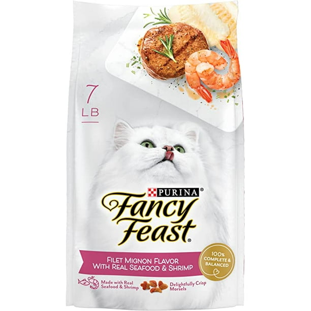 Purina Fancy Feast Dry Cat Food, Filet Mignon Flavor With Real Seafood