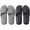 Grey+Navy blue, variant on 2Pack Foldable Travel Slippers for Men - Non-Slip EVA Slides - Portable Compact Shower & Beach Shoes