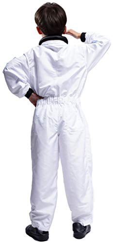 Maxim Party Supplies Mens Astronaut Costume Jumpsuit for Adults with Embroidered Patches and Pockets 