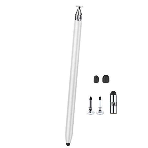 Universals Two Tip Styluses Pen 3 In1 Design Soft Silicone Heads for Tablets Phones Precise Touch Control