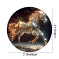 thumbnail image 3 of Aimant de Réfrigérateur pour Chevaux / Rond, Déco de Cuisine Amusante / Aimant Artistique Multicolore en PVC pour Bricolage et Déco Maison / Aimant Décoratif de Réfrigérateur de 3,1 Pouces, 3 of 7
