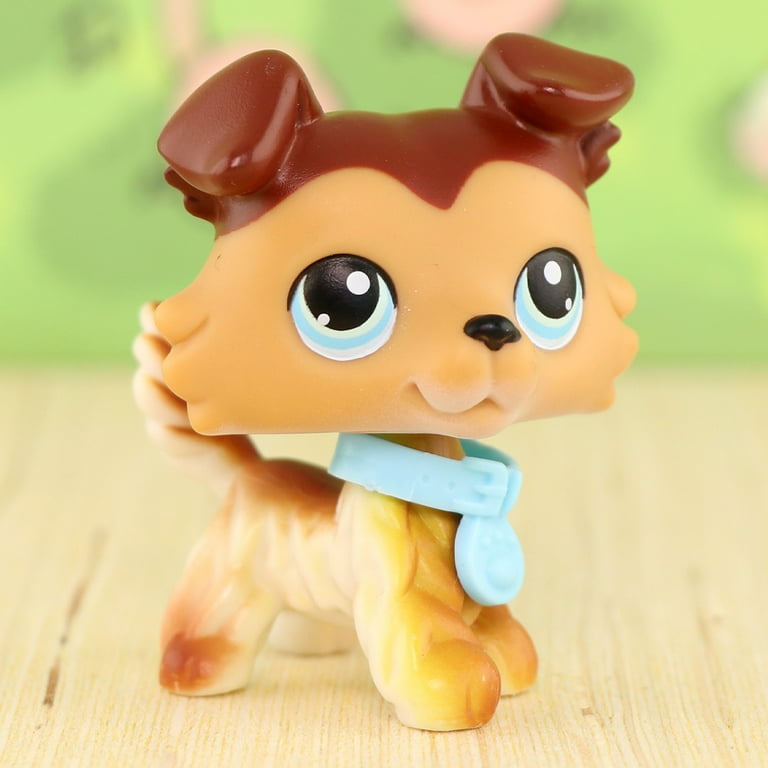 Mini lps shop Blond Brown Collie #58 with Collar for lps