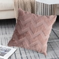 thumbnail image 4 of FloreceBien Pack of 2 Soft Plush Short fleece Velvet Decorative Embrace Pillowcase Plush Style cushion Cover Sofa, 18x18 inches, 4 of 5