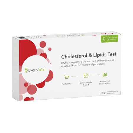 EverlyWell At-home Cholesterol and Lipids Test - Check Your Heart Health by Testing Your Cholesterol Levels - Lab Fee Included (Not Available in NJ, NY, RI,