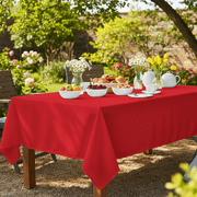 AK-Trading 60 x 102-Inch Rectangular Polyester Tablecloth - Red