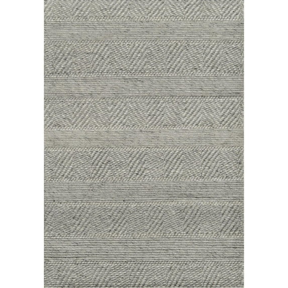 Grove Handmade Contemporary Area Rug - Grey - 3' 6" x 5' 6"