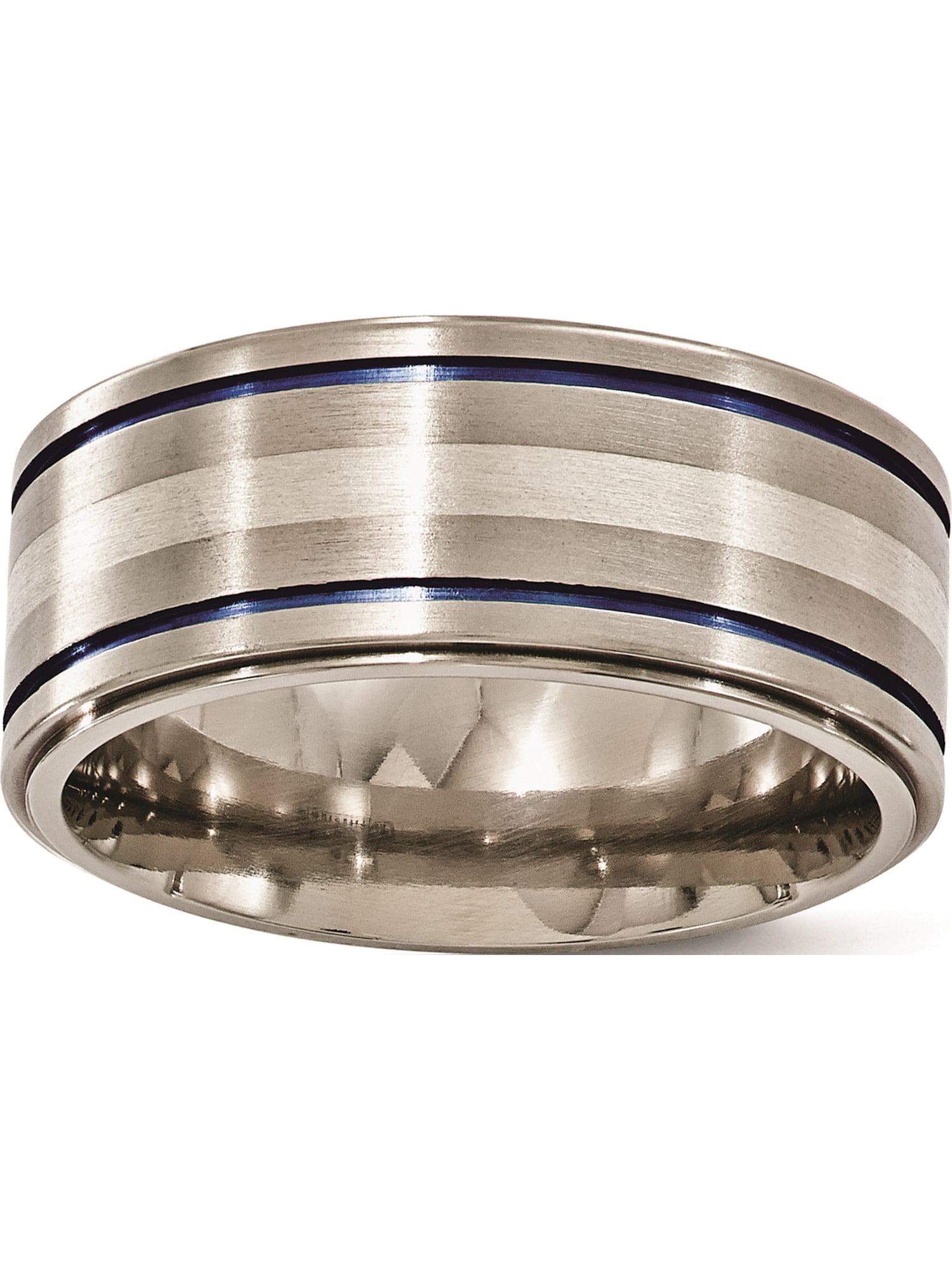 Perfect Jewelry Gift Edward Mirell Titanium Blue Anodized 10mm Band