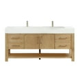 thumbnail image 2 of Vera 72" Single Bath Vanity in Washed Ash Grey with White Integrated Stone Sink, 2 of 17