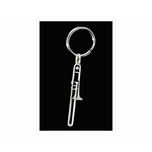 Harmony Jewelry Keychain Trombone Pewter