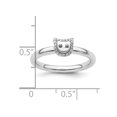 thumbnail image 4 of Anneau de chat en argent sterling avec des diamants d'accent, 4 of 4