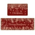 thumbnail image 4 of Christmas Kitchen Rugs Set of 2, Red Merry Christmas Snowflakes Kitchen Mats Indoor Home Decor 17x29 & 17x47 inch, 4 of 7