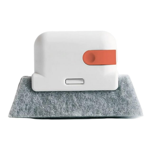 Cepillo de limpieza para ranuras de ventanas, limpieza rápida, ampliamente utilizado para puertas y ventanas corredizas. Naranja