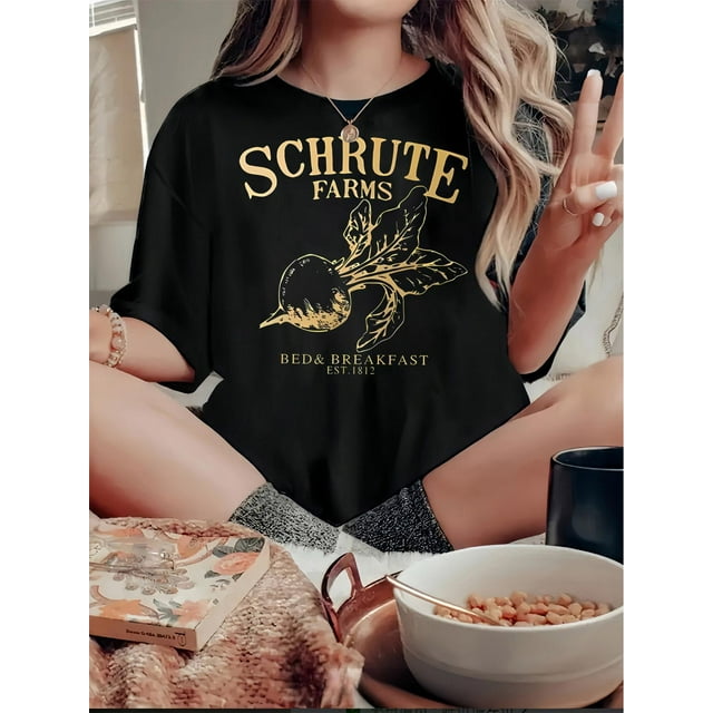T-Shirt Graphique Carotte Simple et Amusant pour Femmes - T-Shirt à Manches Courtes et Col Rond Décontracté, Mélange de Polyester Extensible, Lavable en Machine - Parfait pour la Fête des Pères, la Fête des Mères, le Nouvel An, le Festival du Printemps
