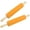 Orange, variant on Silicone Rolling Pin for Baking, Dough Rollers with Wooden Handle, Pastry Rolling Pin Perfect for Pizza,Pie Crusts,Pastries,Cookies,Soft Candy, Pasta Tools, 2pcs