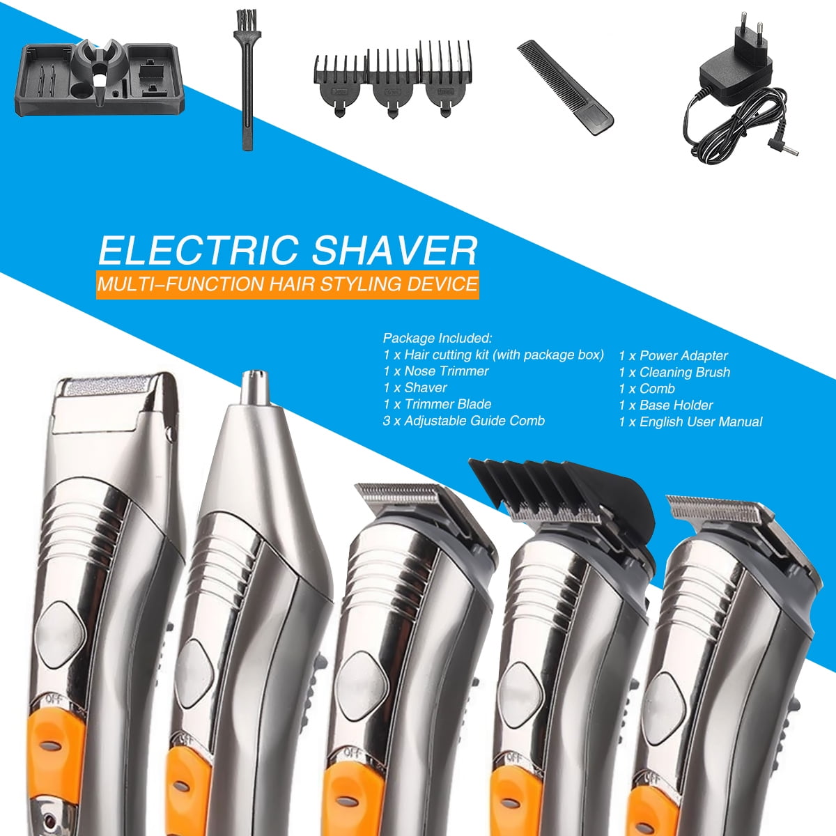 Generic , 110V/220V Men Professional Electric Body Beard Trimmer Hair Cut Clipper Shaver Machine Kit Set GIFT , Walmart.com