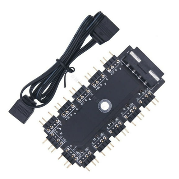 Easy Installation ARGB Hub For 5V 3pin Devices Perfect For Gamers Enthusiasts