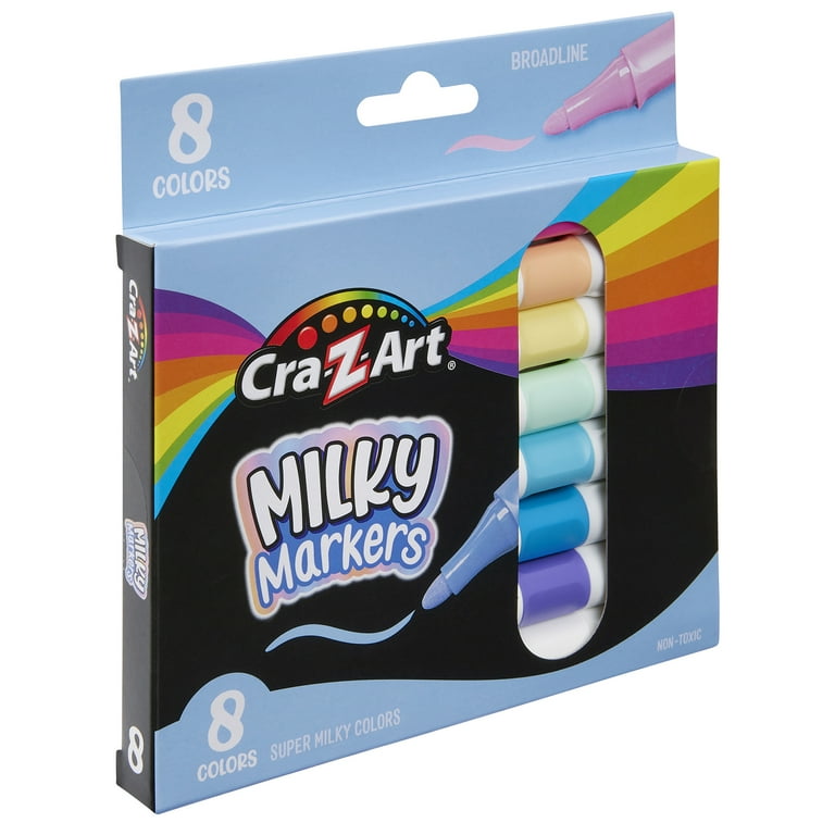 Cra-Z-Art Broadline Super Milky Markers, 8 Count - Pastel Markers